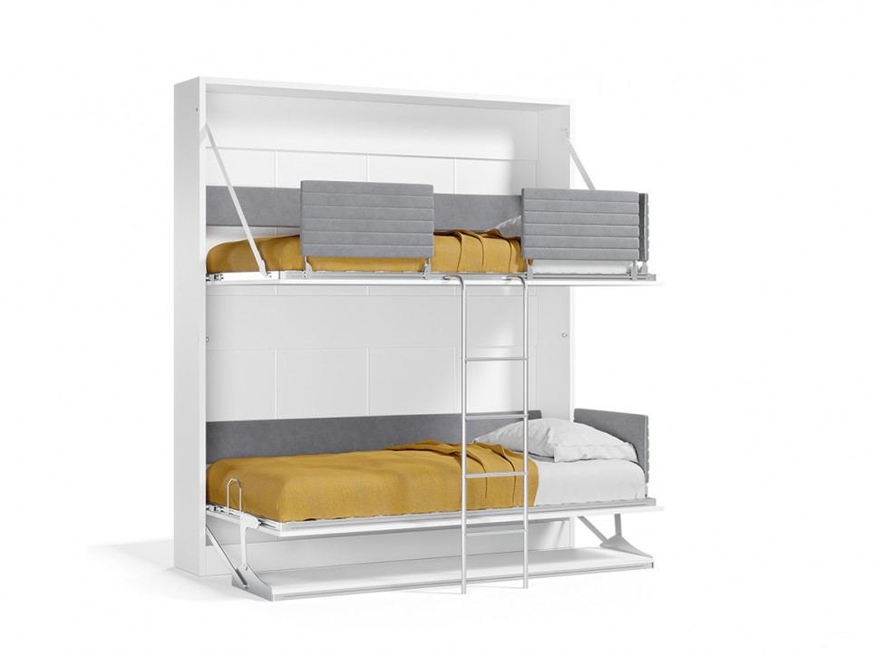 Pensiero Twin Wall Bunk Bed with Desk