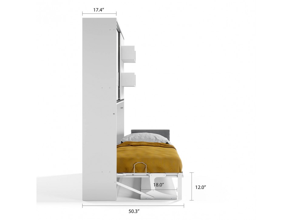 Parete Letto - Twin Wall Bed System with Desk