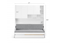 Eco Compact Full/Full XL Sofa Bed and Cabinet System