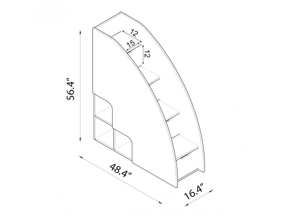 Bel Mondo Steps Bookcase