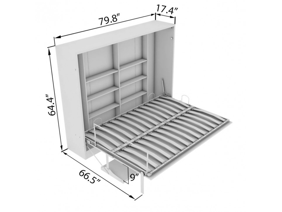 Spazio - Full Size Wall Bed with Desk